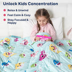 Kivik Weighted Blanket 7 lbs, 41" x 60" Green Shark Weighted Blankets for Small Single/Twin Size Bed, All-Season Breathable Soft Cozy Cute Heavy Throw Blanket for Calming & Sleep, Washable