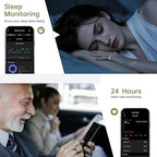 Smart Ring for Women & Men, Fitness Tracker with Heart Rate, Blood Oxygen, Sleep Monitoring, Long-Lasting Battery, IP68 Waterproof, No Subscription Required (Gold, 6)