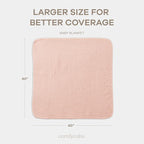 Comfy Cubs Muslin Baby Blanket - Soft, Lightweight, 6-Layer Cotton Swaddle Blankets for Newborns, Infants & Toddlers - 40" x 40" Large, Breathable & Versatile for Sleeping & Tummy Time - Blush