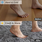 8x10 Area Rugs for Living Room Bedroom, Soft Fluffy Shaggy Bedside Rug, Indoor Floor Carpet for Kids Playroom, Dorms, Nursery Rooms, Home Decor (Grey 8'x10')