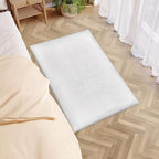 Small White Faux Rabbit Fur Rug 2x3 Fluffy Rug for Bedroom Chair Entryway Living Room Washable Non Shedding
