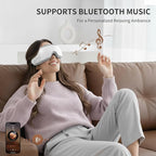 Nekteck Eye Massager with Heat, Birthday Gifts Eye Mask Massage for Migraine Relief, Heated Smart Migraine Massager to Reduce Strain, Dry Eyes, Sleep Relaxation, Bluetooth Music, Ideal for Her Him