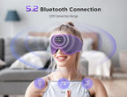 LC-dolida Sleep Headphones, Sleep Mask Bluetooth Wireless Music Eye Mask, Sleeping Headphones for Side Sleepers Sleep Mask with Bluetooth Headphones Ultra-Thin Stereo Speakers Perfect for Sleeping