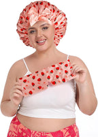 Double Layer Satin Bonnet with Detachable Eye Mask Night Cap for Curly Braids Hair Reduces Frizz Locks in Moisture