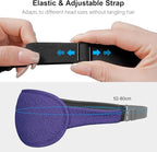 Gritin 100% Blackout Sleep Eye Mask for Women Men,Zero Eye Pressure Sleeping Mask-Ergonomic Design 3D Cutout Eye Movement and Eyelash Friendly Night Blindfold,Soft&Comfortable for Sleeping-Deep Purple