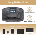 Bluetooth Headphones, Sleep Headphones Headband Wireless for Sleeping Side Sleepers - Adjustable Sleep Headphone, and Bluetooth Headbands for Women Men(Grey)