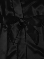 WDIRARA Women' Silk Satin Pajamas Set 4pcs Lingerie Floral Lace Cami Sleepwear with Robe