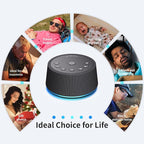 SoundLegend White Noise Sleep Sound Machines 30 Sounds 12 Colors Light 32-Level Volume 5 Timers for Home Travel Gift Adjustable Brightness Memory Function Compact