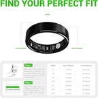 Smart Ring - Free SpO2 Sleep Tracker | No Subscription | IP68 Waterproof Fitness Tracker | 24/7 Activity Monitor | Step Counter & Tracking | Sleep & Workout Accessory Black 11