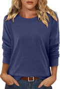 Magritta Women's Long Sleeve Leopard Color Block Tunic Comfy Crewneck T Shirt Tops Black XL