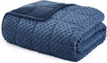 L'AGRATY Weighted Blanket - 50"x60" 10lbs Minky Dots Heavy Blanket with Glass Beads Soft Breathable for All-Season Summer Fall Winter Thick Comfort for Sleeping