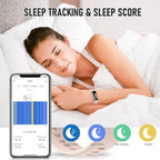 Fitness Tracker, Activity Trackers with 24/7 Heart Rate, Blood Oxygen Blood Pressure Sleep Monitor, Step Counter with 1.1" AMOLED Touch Color Screen, Calorie Pedometer Health Smart Watch for Women Men