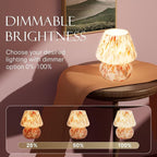 Dawnwake Mushroom Lamp Table Lamp for Bedroom,Small Desk Bedside Lamps for Living Room,Mushroom Decor Cute Mini Modern Mid Century Lamps for Night Stands,Aesthetic Home Living Room Decor(Flame Cream)