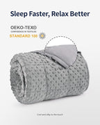 Mr. Sandman Weighted Blanket for Adults Queen, Minky Dots Heavy Blanket for Woman,Man Sleeping/Calm, Soft, Cozy and Cooling Weighted Throw Blankets, Machine Washable, 80 x 87in, 20 Pounds, Grey
