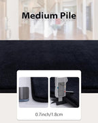 Andecor Shag Runner Rug for Bedroom Living Room, 2x6 Black Washable Fluffy Hallway Runner Area Rugs for Kitchen Boys Girls Kids Room Home Decorations Carpet