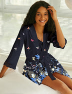 Ekouaer Sleepwear Women's Satin Nightgown with Robes Set 2 Piece Sexy Lace Cami Nightwear