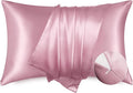 Bedsure Satin Pillowcase with Zipper, Similar to Silk Pillow Cases 2 Pack, Satin Pillow Cases Queen, Silky & Soft Pillow Covers for Hair & Skin, Gifts for Women, Pink Room Decor, 20x30 Inches