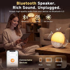 Geuuap Sunrise Alarm Clock White Noise Machine | Natural Wake-Up Light for Bedroom with 30 Soothing Sleep Aids, Bluetooth Speaker, Dimmable Clock, Screen-Free Design for Baby Adults Kids-Khaki
