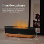 Homedics Fireside Ultrasonic Humidifier, Medium Sized Rooms, Visible Flame-Effect Cool Mist, 0.26-Gal Top-Fill Tank, Dry Air Relief at Home, Breathe & Sleep Better, Aromatherapy