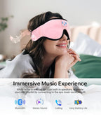 Sleep Headphones 3D Sleep Mask with Bluetooth 5.4 Headphones, Wireless Music Sleeping Eye Mask with Ultra-Thin HD Stereo Speakers for Side Sleepers, Adjustable Blackout & Noise Cancelling for Men