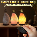 Himalayan Salt Rock Lamp with Dimmer – Hand-Carved Himalayan Salt Lamp Night Light 5.5–7" with Adjustable Warm Glow for Sleep & Relaxation