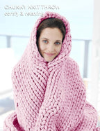 YnM Chunky Throw Blanket, Medium-Weight, Hand Knitted, Skin Friendly, Ventilated and Breathable, Machine Washable, Home Décor Piece for Couch, Sofa and Bed (Fancy Pink, 40x50 Inch)