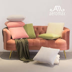 AM AEROMAX 18x18 Inch Memory Foam Pillow Insert, Firm & Fluffy Square Throw Pillow for Couch and Bed, Premium Decorative Stuffer, Heavy Duty & Non-Flattening