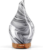Porseme 150ml Essential Oil Diffuser Glass Color Changing Aroma Air Diffusers Aromatherapy Ultrasonic Cool Mist Humidifier 6 Running Hours Waterless Auto-Off for Sleeping, Yoga, Office, Spa (Ink)