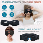 2-Pack Bluetooth Sleep Mask, Sleep Mask with Bluetooth Headphones, Eye Mask with Sleeping Headphones for Side Sleeper, Nap, ASMR, Air Travel, Meditation, Relaxation