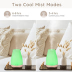 Homeweeks Diffusers, 100ml Colorful Essential Oil Diffuser with Adjustable Mist Mode,Auto Off Aroma for Bedroom/Office/Trip (100 ML 1 Pack)