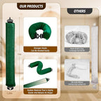 Overnight Heatless Hair Curler Jumbo Set, Overnight Rods for No Heat Curls - Velvet Satin Flexi Rods Sleep in Curlers Blowout, Hair Styling Accessories with Silk Scarf 4pcs Green