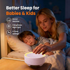 Kipcush Baby & Kids White Noise Sound Machine w/Night Light, 21 Non-Looping Sounds, 6 Timers (15-120 min & 8H), Memory, USB Powered for Nursery, Home & Travel