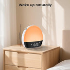 Sunrise Alarm Clock for Heavy Sleepers & Kids, Wake Up Light with Natural Simulation, Dual Alarm, Sleep Sound Machine, Dimmable LED Night Light, FM Radio, USB Charger for Bedroom