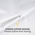 ZIMASILK 100% Pure Mulberry Silk Pillowcase for Hair and Skin,with Hidden Zipper,Both Side 19 Momme Silk, 1pc (Body 20"x54", White)