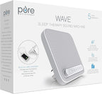 Pure Enrichment Wave Premium Sleep Sound Machine with USB Charger - Seamless Looping with 6 Soothing All-Natural Sounds, & Auto-Off Timer - Easily Portable for Travel (White) Patented Design