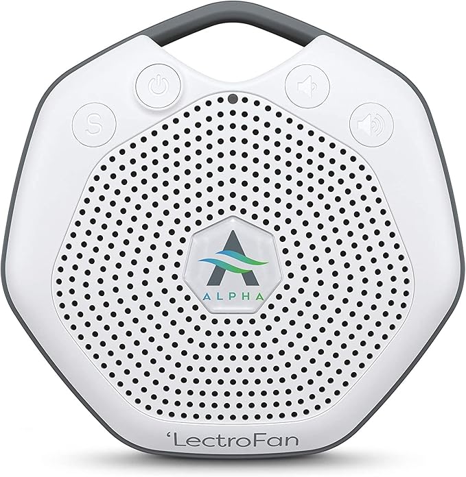 LectroFan Alpha Guaranteed Non-Looping Sleep Sound Machine for Sleeping Babies Toddlers, White Noise Machine for Adults, 7 Relaxing Sounds for Baby - Alpha White (Renewed)