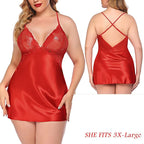 Avidlove Women Lingerie V Neck Sexy Nightwear Satin Sleepwear Lace Chemise Mini Babydoll Nightgown