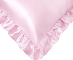 Pink Satin Pillowcases Body Pillow for Hair and Skin,Pink Body Pillow Silk Pillowcase with Envelope Closure Princess Room Decoration