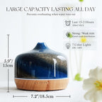 Porseme 500ml Glass Essential Oil Diffuser Aromatherapy Ultrasonic Cool Mist Humidifier 15-21 Running Hours Waterless Auto-Off Air Diffusers for Sleeping Yoga Working Spa(Galaxy)