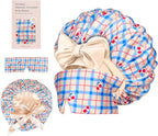 Double Layer Satin Bonnet with Detachable Eye Mask Night Cap for Curly Braids Hair Reduces Frizz Locks in Moisture