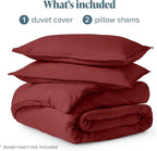 Bare Home Bedding Duvet Cover Queen Size - Premium 1800 Super Soft Collection - Lightweight, Cooling - Soft Breathable Bedding Duvet Cover (Queen, Rosewood)