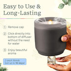 Lifelines Flameless Candle Diffuser - Winter Edition Gift Set - Aromatherapy Essential Oil Diffuser with 2 Holiday ClickWick Blends - Cordless & Waterless for Home - Electric Candles Blow Out Flame