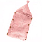 XMWEALTHY Swaddle Blankets for Newborn Baby Wrap Warm Knit Sleeping Bag Stroller Receiving Blankets Baby Girls Boys Dusty Rose 0-6 Month