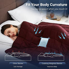 CuteKing Weighted Blanket for Adults: Weighted Blanket with Premium Glass Beads - Breathable Heavy Blanket for Comfort Sleep - Thick Blanket for Adult All Season (12lbs, 48"x72", Claret Red)
