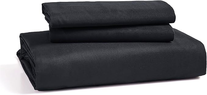 Bedsure Duvet Cover Queen Size - Soft Double Brushed Bedding Set for Kids & Adults, Zipper Closure, 3 Pieces, Includes 1 Duvet Cover (90"x90") & 2 Pillow Shams, NO Comforter, Black