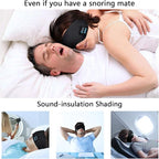 Wireless Sleep Mask,SKEYEOL Sleep Headphones,Adjustable&Washable Music Travel Sleeping Headset with Built-in Speakers Microphone Hands-Free for Air Travel,Siesta and Sleeping