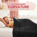 CuteKing Weighted Blanket (10lbs, 48"x72", Grey) Heavy Blanket for 90-100lbs, Breathable Microfiber Material with Glass Beads All-Season Summer Fall Winter Soft Thick