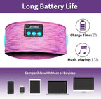 Wireless Sleep Headphones for Women - Bluetooth Headband for Side Sleepers with Adjustable Headband (Rose Red)