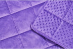 TONGDADA Minky Weighted Blanket | 40''x60'',7lbs | Cozy and Soft Minky Weighted Throw Blanket | Luxury Velvet with Premium Glass Beads | Violet Minky
