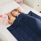 HOSUKKO Weighted Blanket - 10 lbs Navy Blue Heavy Blanket - Breathable Blanket(41 * 60 inches, 10 lbs)